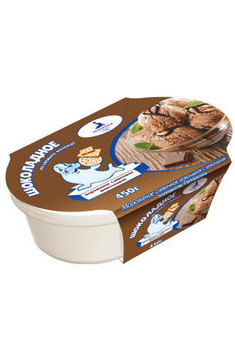 Мороженое сливочное шокладное с шоколадным топингом «ПЕТРОХОЛОД»