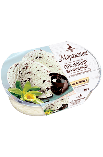 «Петрохолод» Мороженое пломбир ванильный с шоколадной крошкой